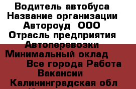 Водитель автобуса › Название организации ­ Автороуд, ООО › Отрасль предприятия ­ Автоперевозки › Минимальный оклад ­ 50 000 - Все города Работа » Вакансии   . Калининградская обл.,Калининград г.